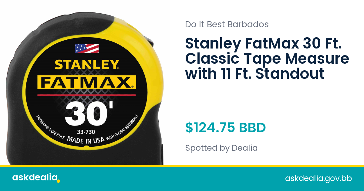 Stanley FatMax 30 Ft. Classic Tape Measure with 11 Ft. Standout