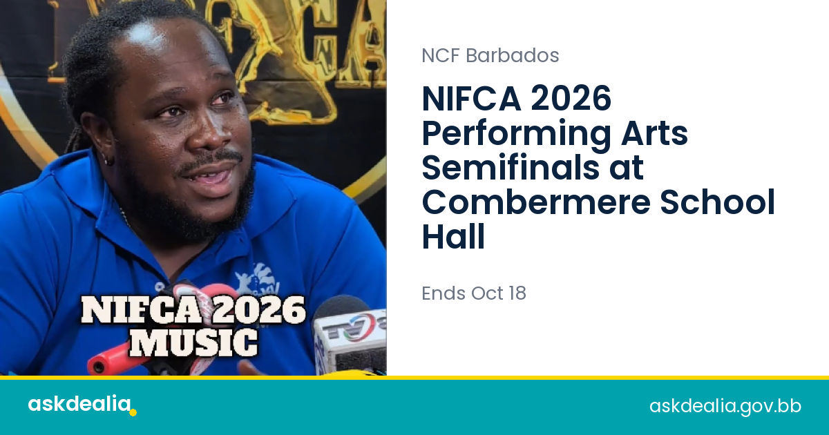 NIFCA 2026 Performing Arts Semifinals at Combermere School Hall - AskDealia